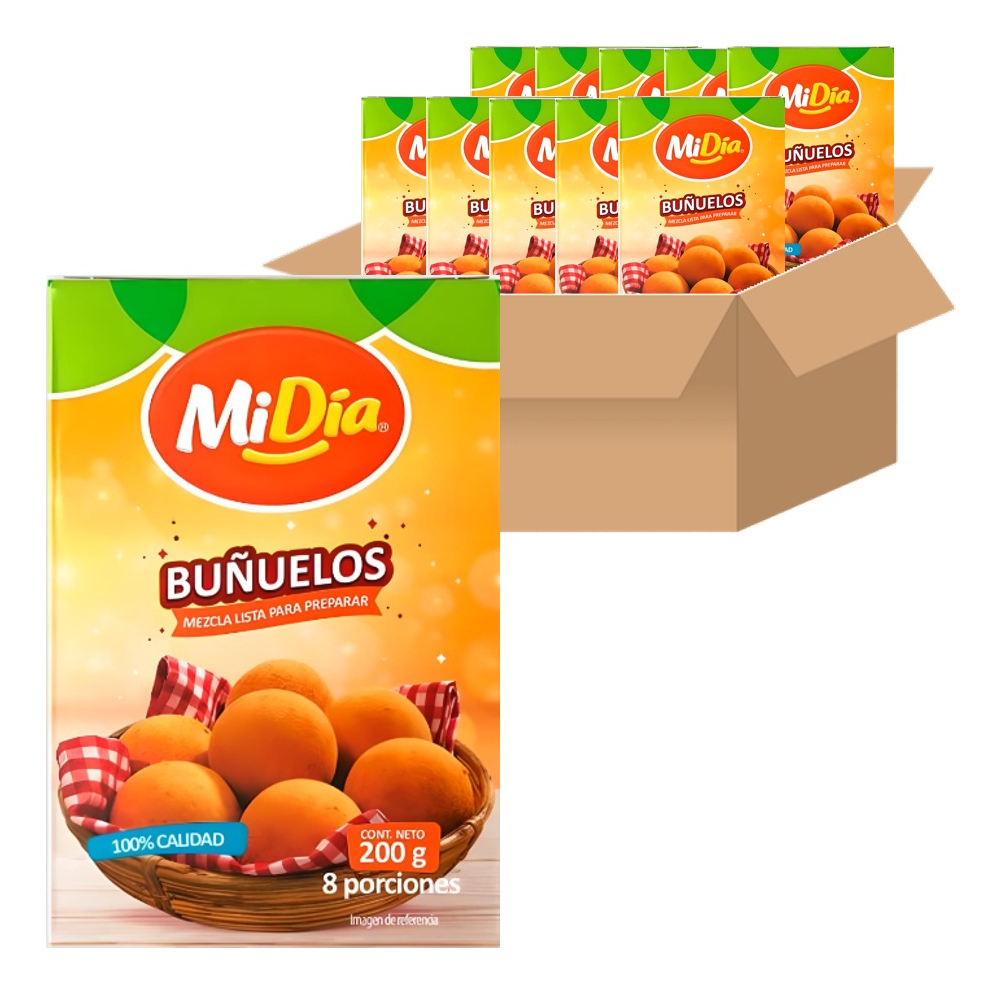 Caja De Buñuelos Navideños Mi Día Navidad 200 g X 10 Uds